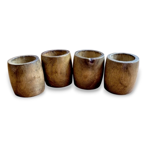 Rustic Wood Napkin Rings - Picture 3 of 3